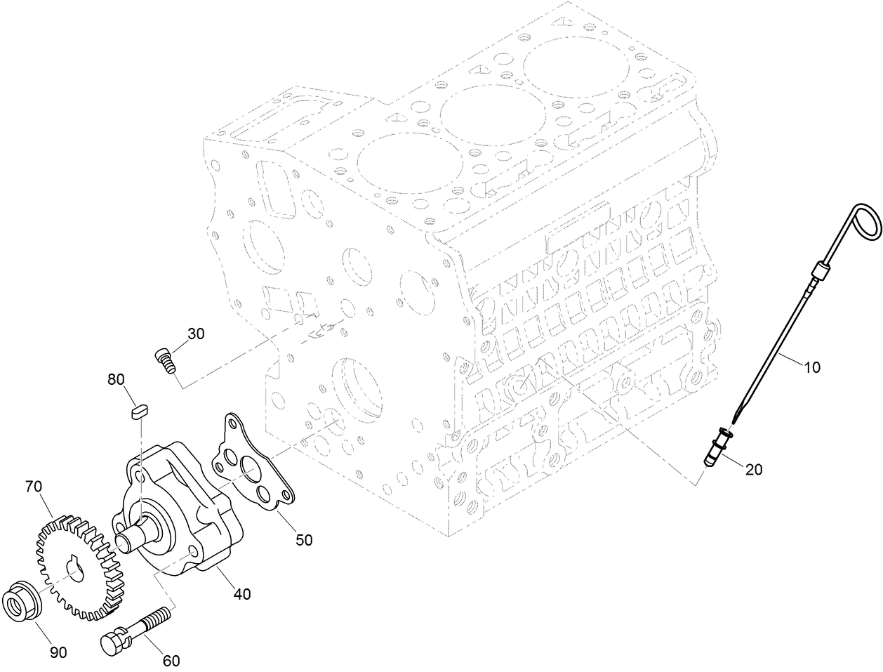 Oil Pump and Dipstick Assembly