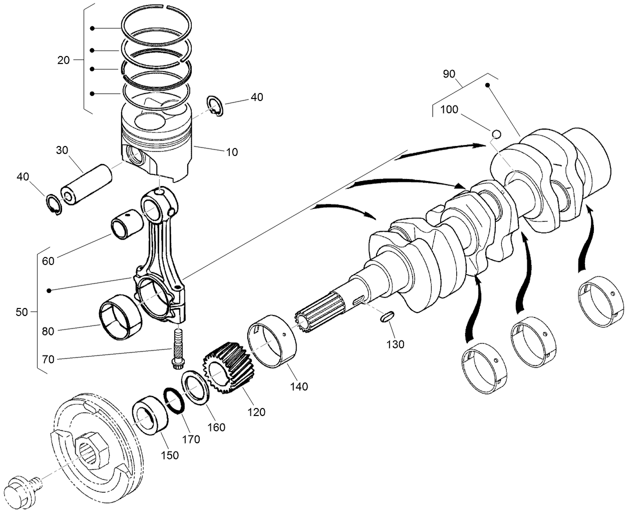 Piston and Crankshaft Assembly