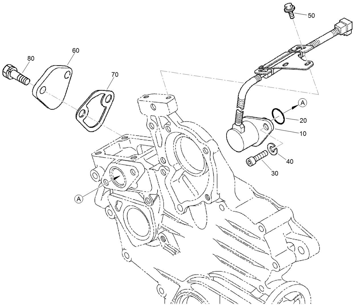Stop Solenoid and Fuel Pump Cover Assembly