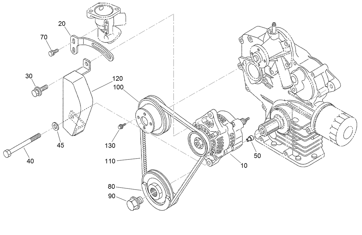 Alternator and Pulley Assembly
