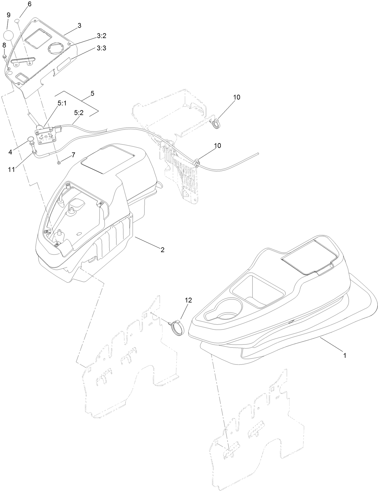 Fender, Console and Control Assembly