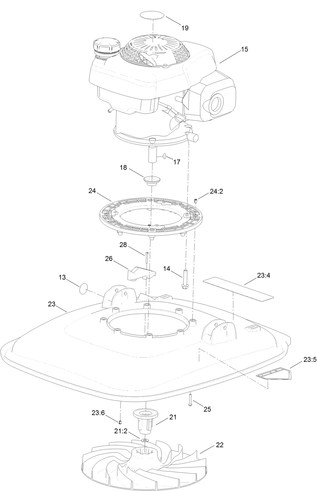 Engine and Deck Assembly