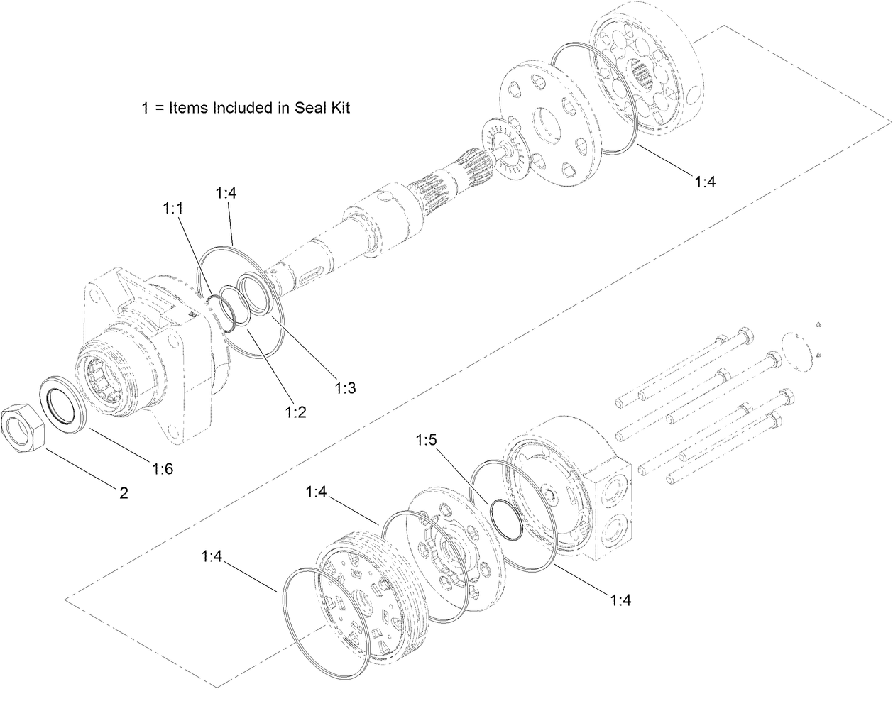 Right Rear Wheel Hydraulic Motor Assembly No. 114-5594