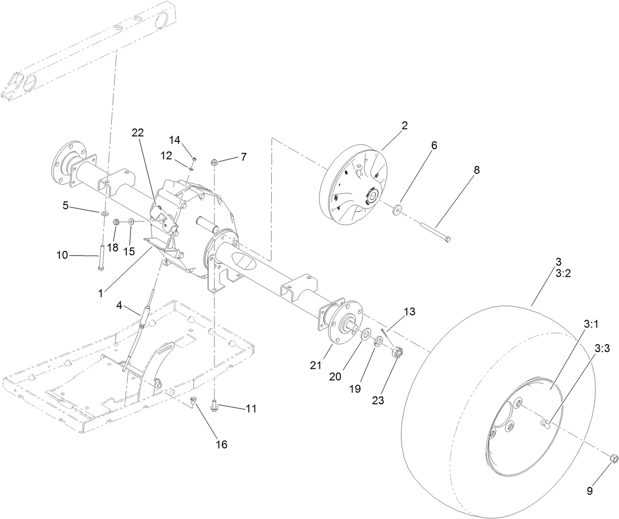 Rear Axle Drive System Assembly