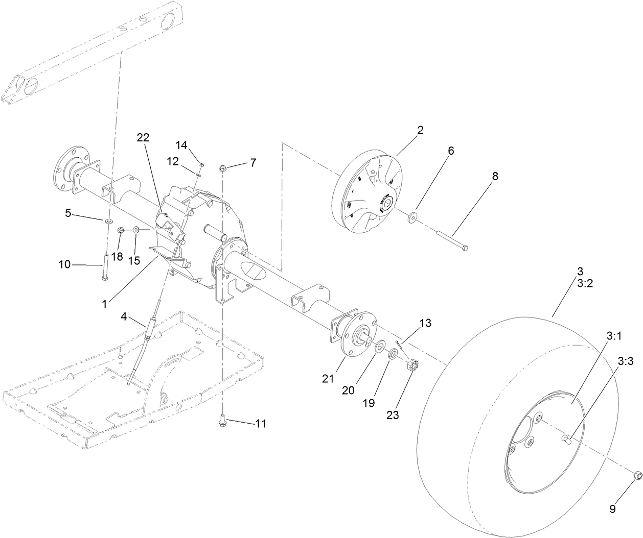 Rear Axle Drive System Assembly
