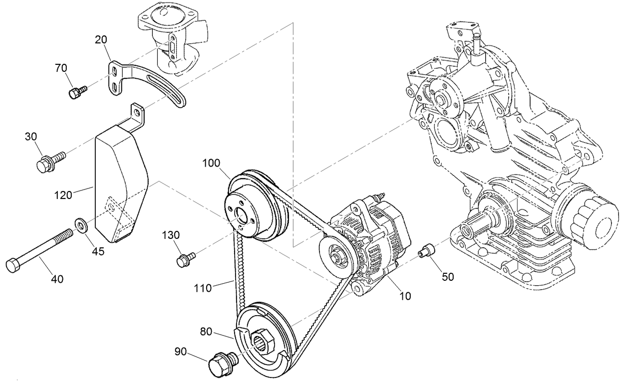 Alternator and Pulley Assembly