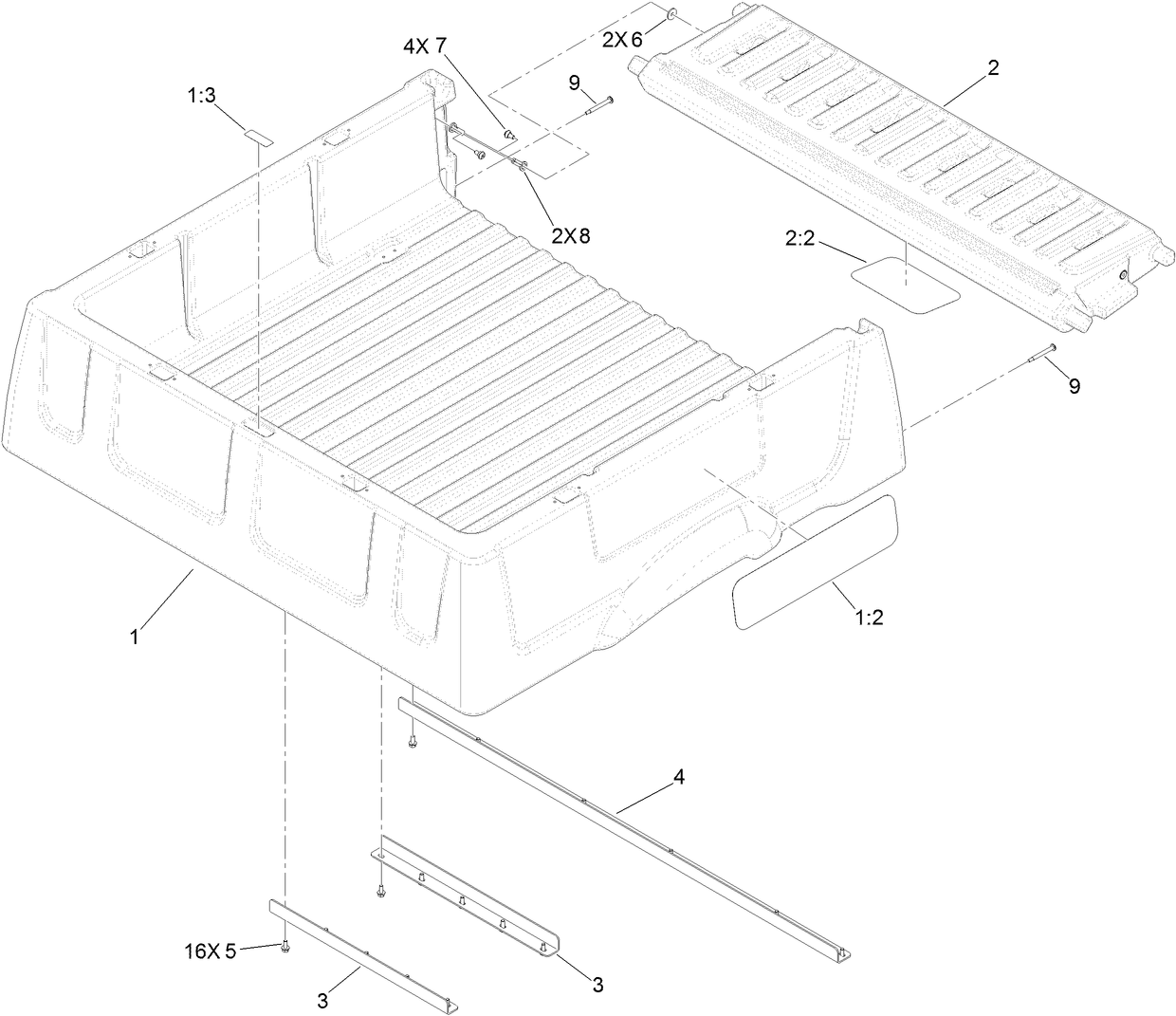 Cargo Bed Service Assembly No. 127-7384