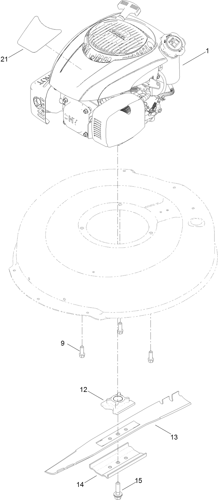 Engine and Blade Assembly