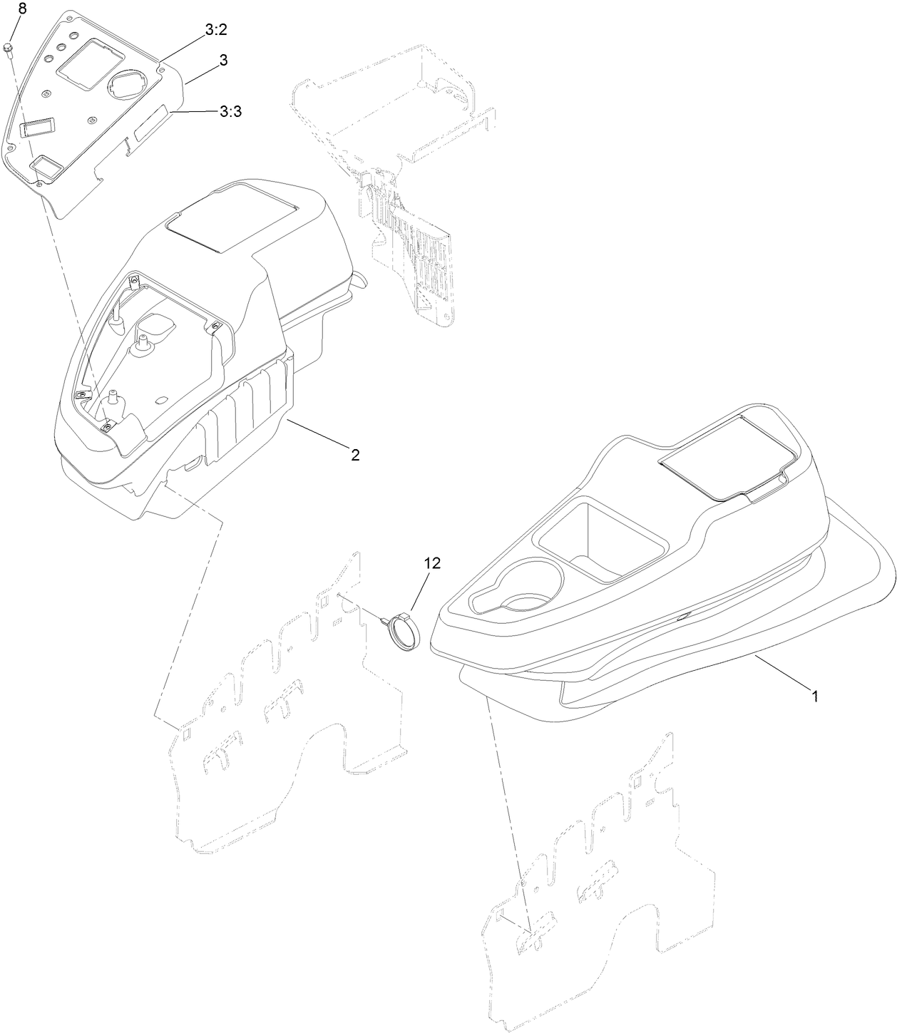 Fender, Console and Control Assembly