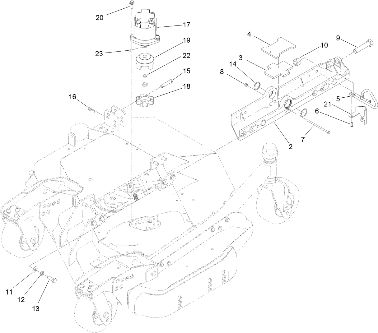 Left Deck Mount Assembly