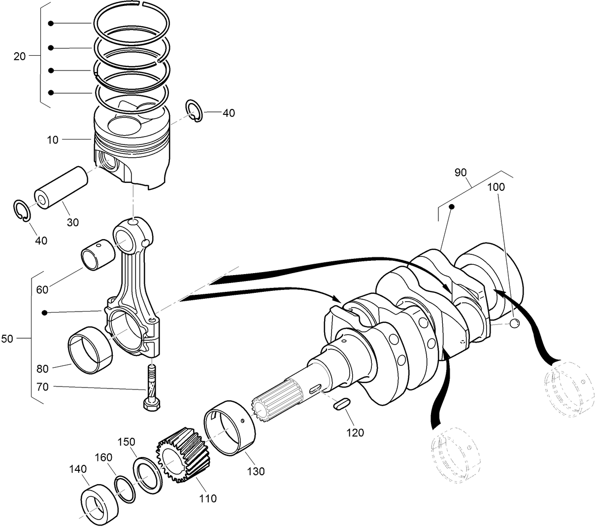 Piston and Crankshaft Assembly