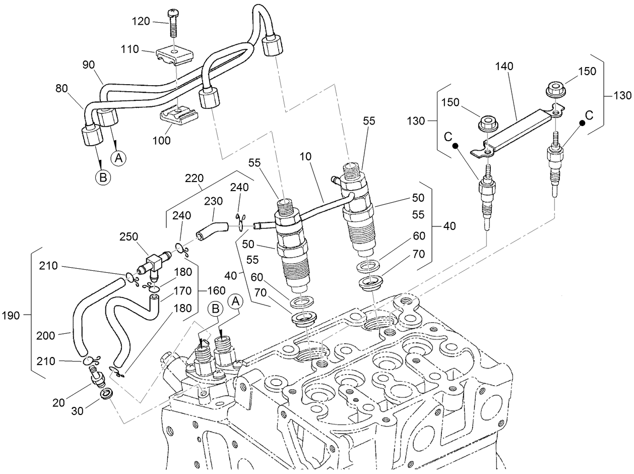 Nozzle Holder and Glow Plug Assembly