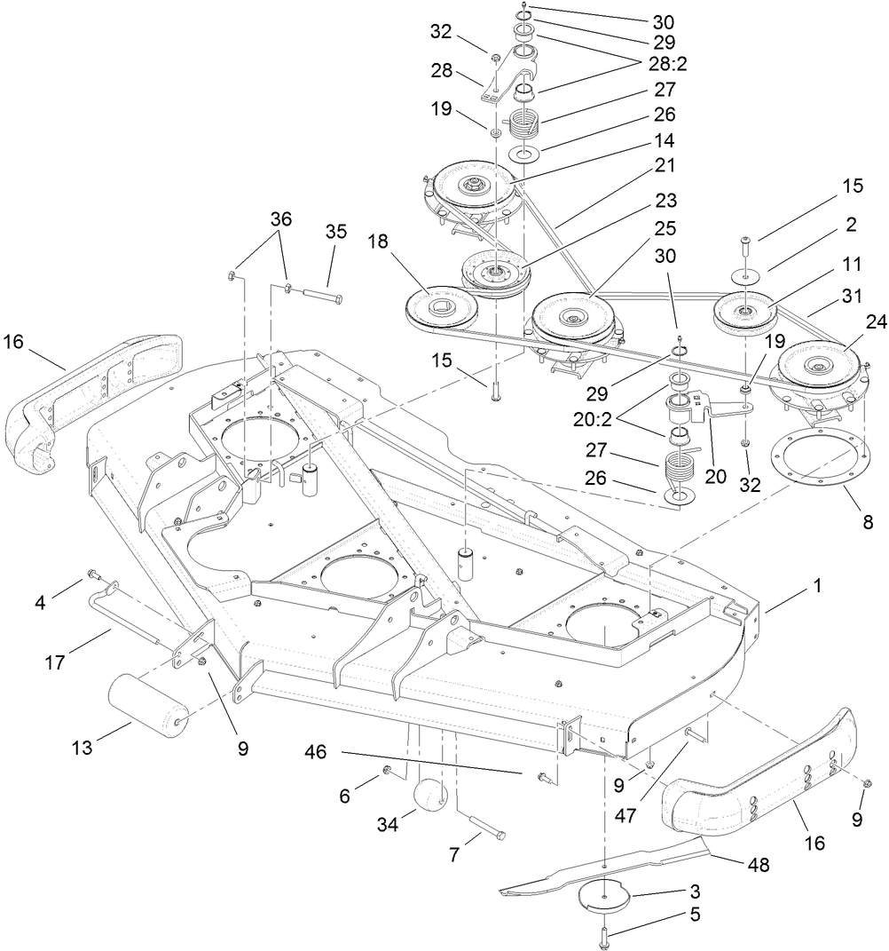 Roller, Belt and Pulley Assembly