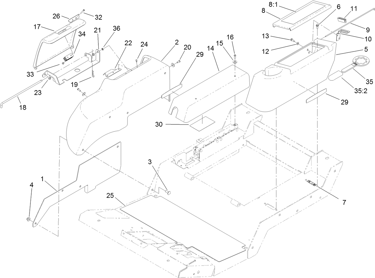 Fender, Tool Box and Cover Assembly