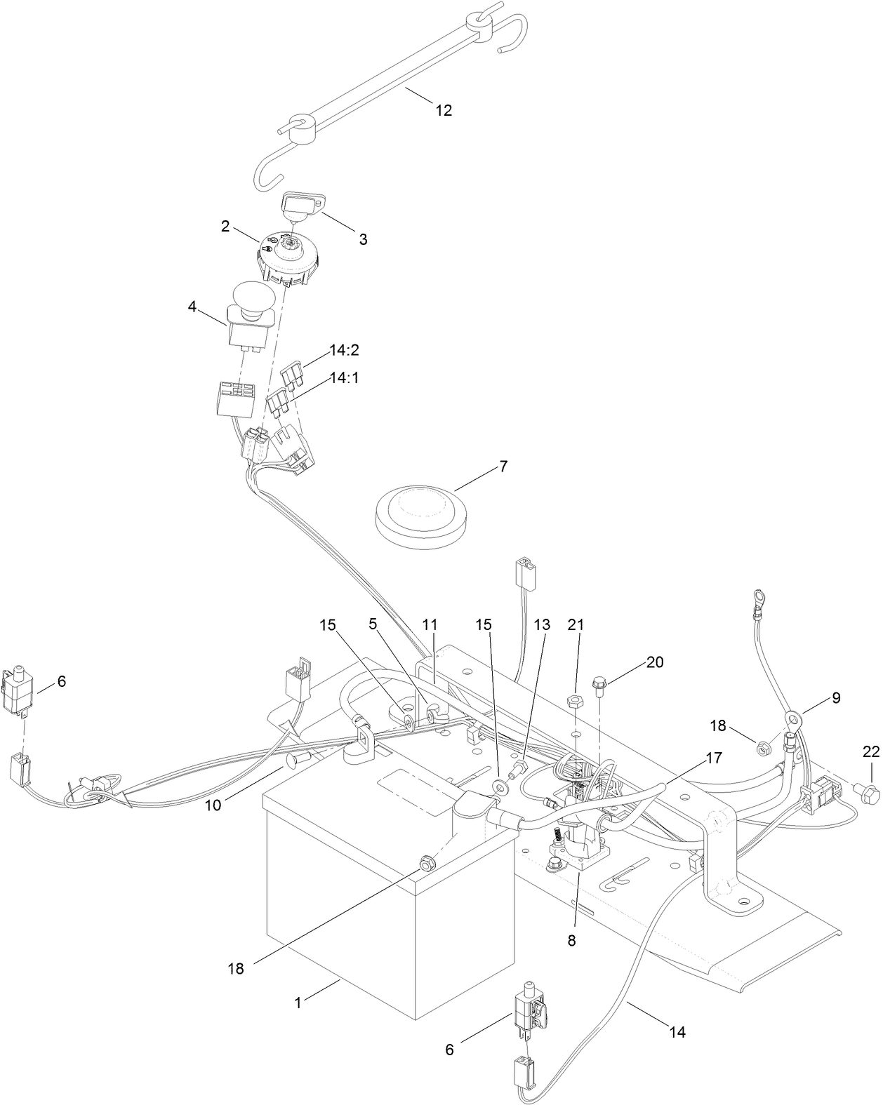 Battery and Electrical Assembly
