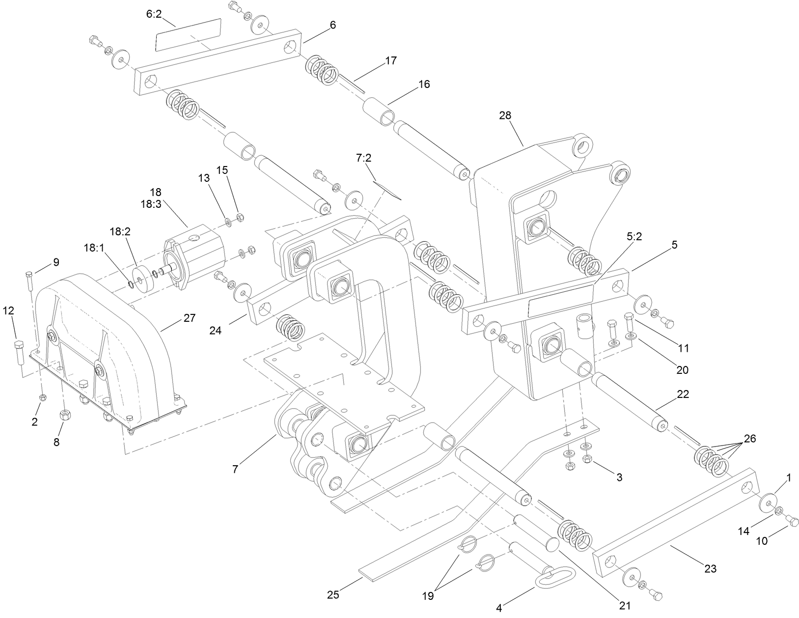Plow Frame, Blade Mounting and   Transmission Assembly