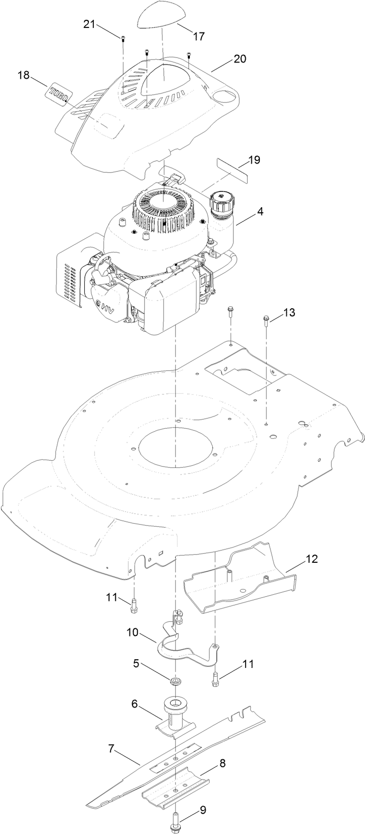 Engine and Blade Assembly