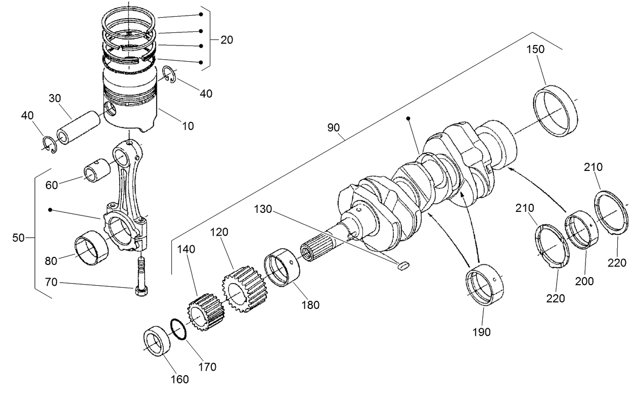 Piston and Crankshaft Assembly