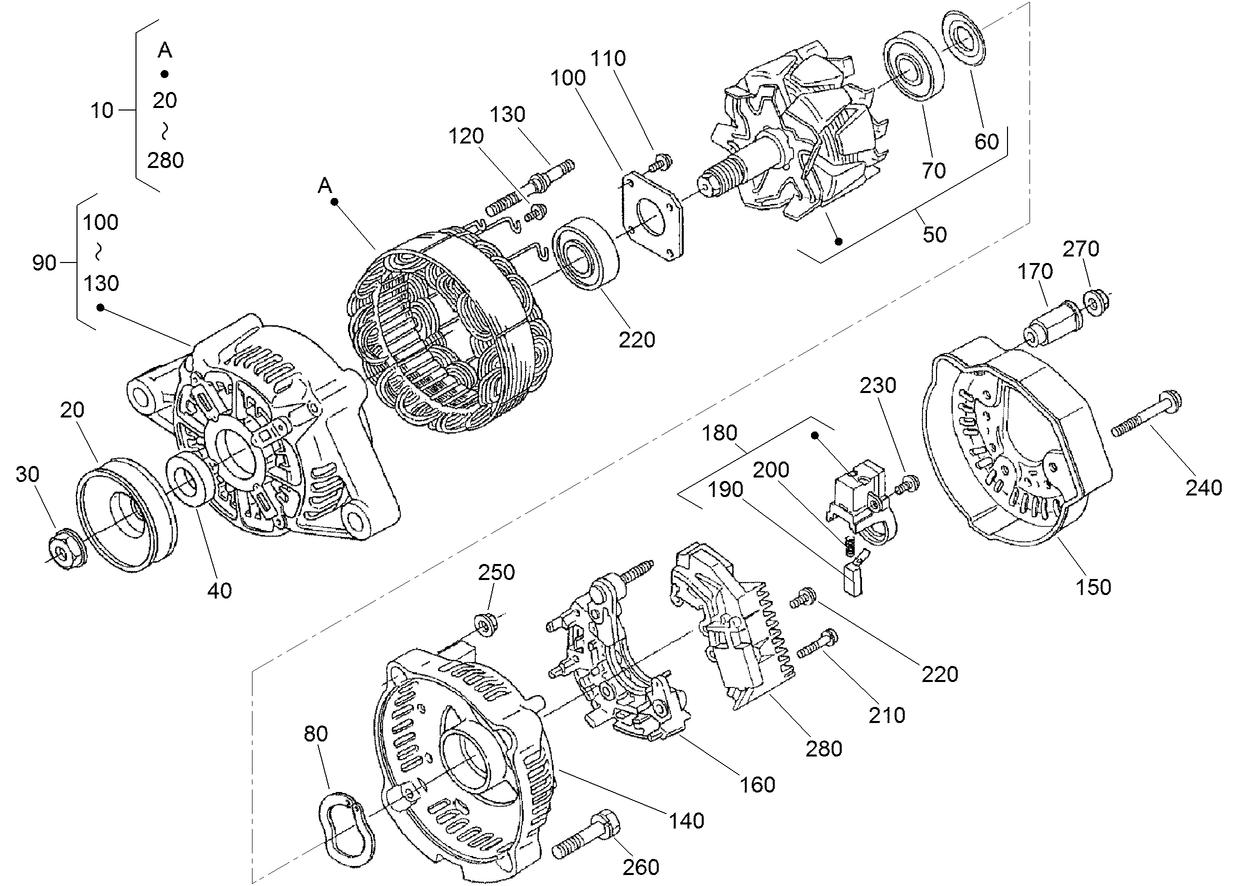 Alternator Component Assembly