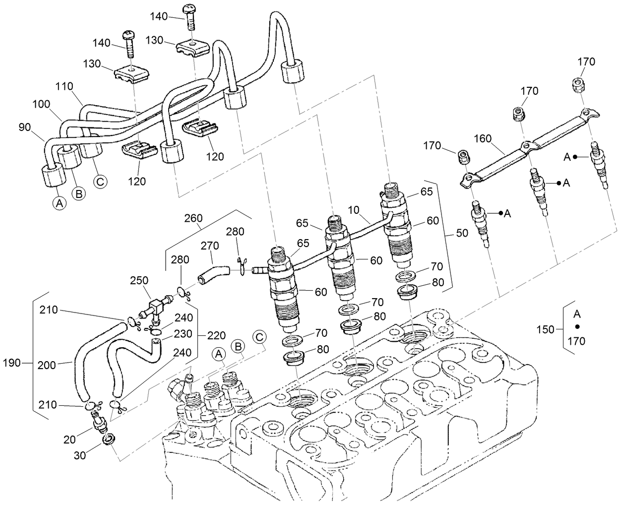 Nozzle Holder and Glow Plug Assembly