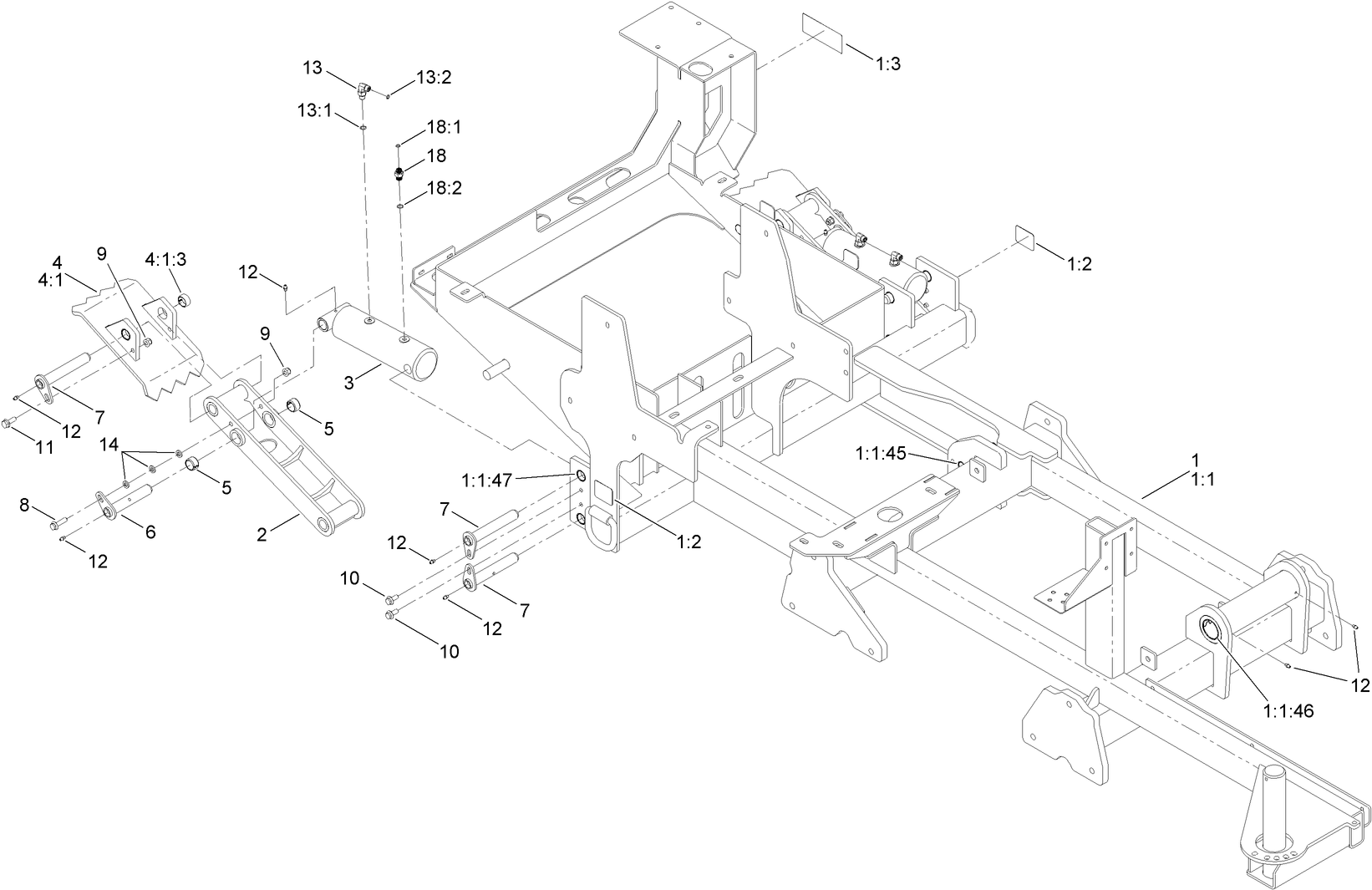 Main Frame and Stabilizer Assembly