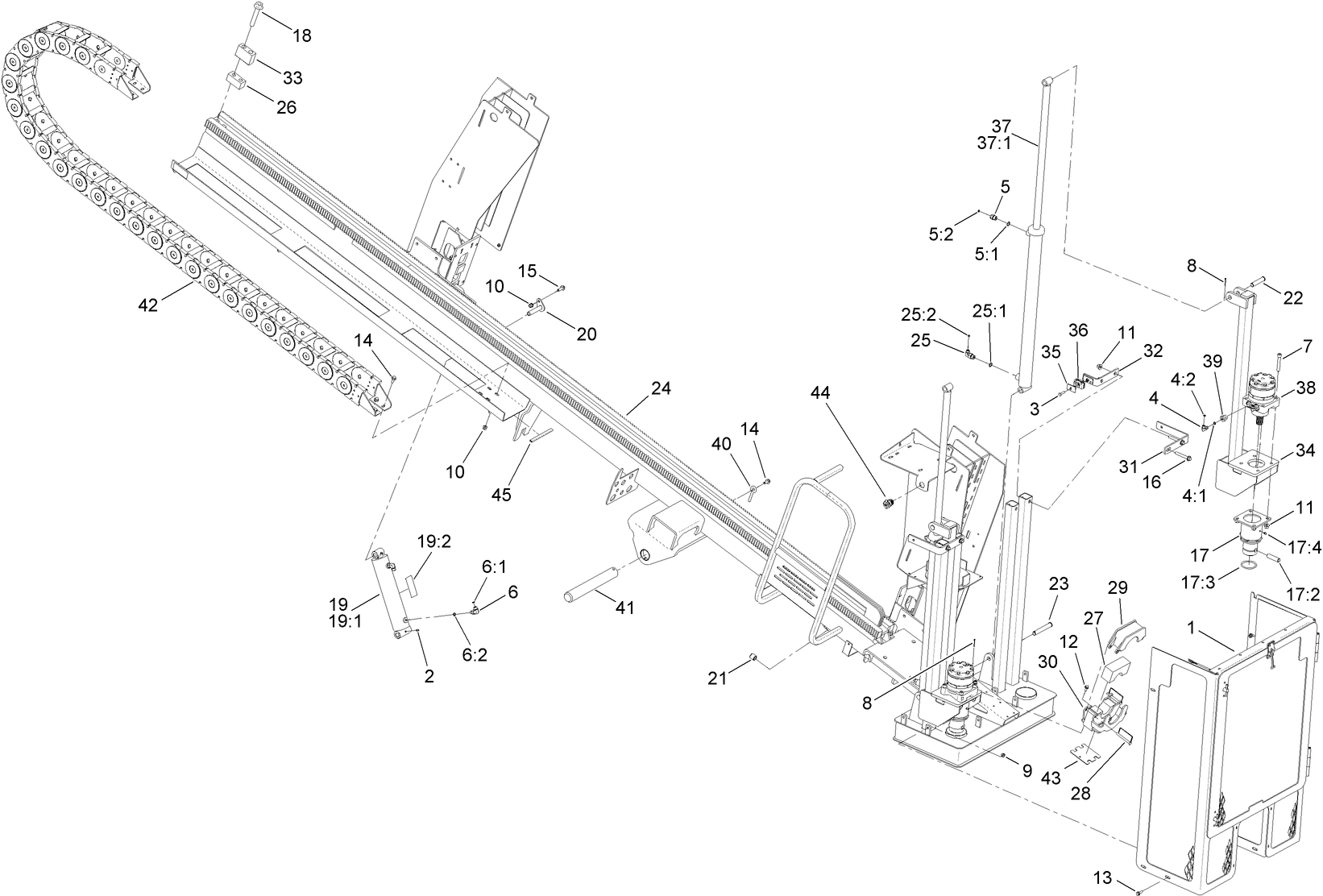 Thrust Frame and Stakedown Assembly