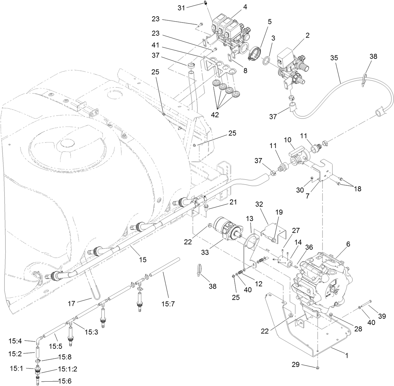 Spray Pump and Valve Assembly