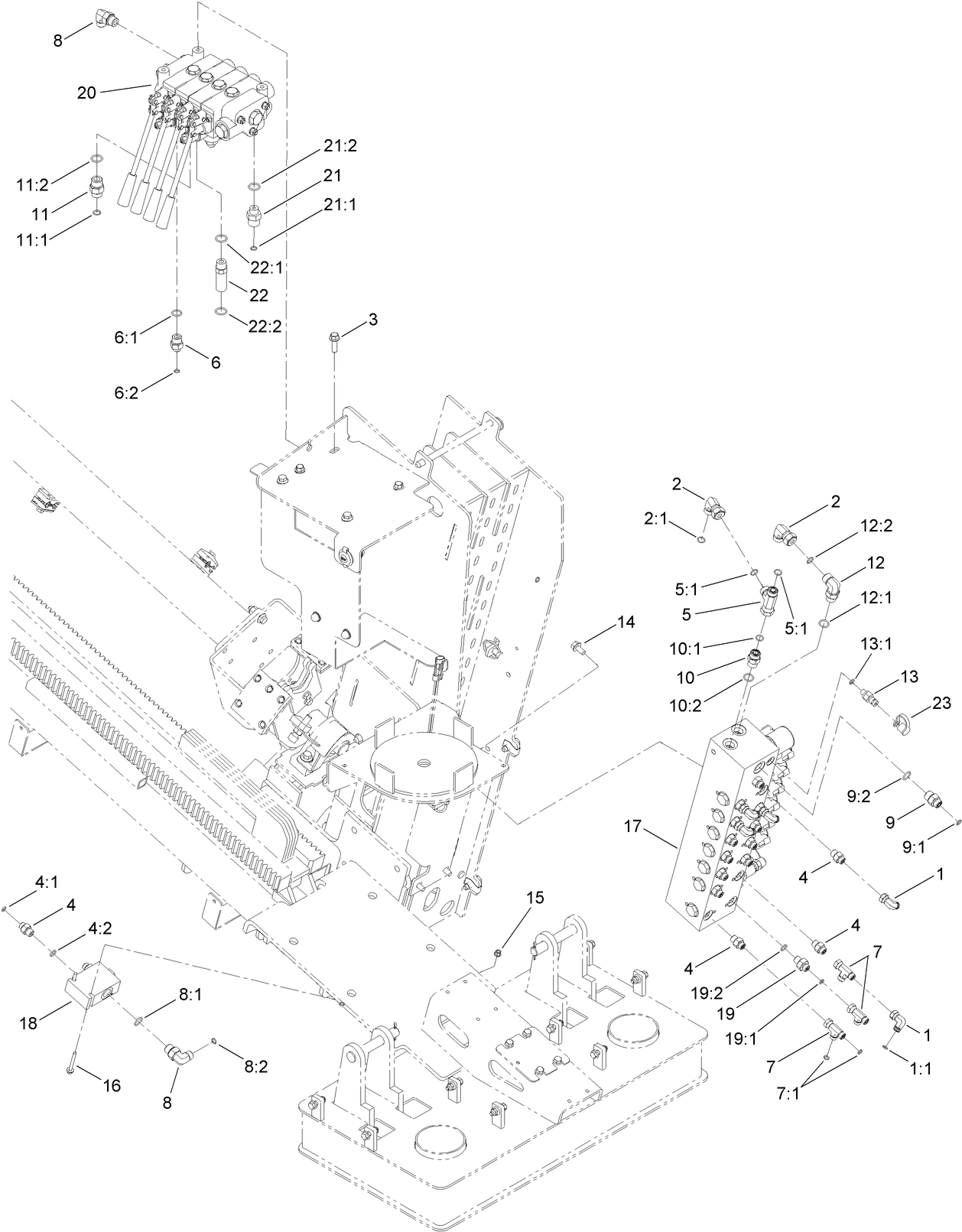 9 Section and 4 Spool Valve Assembly