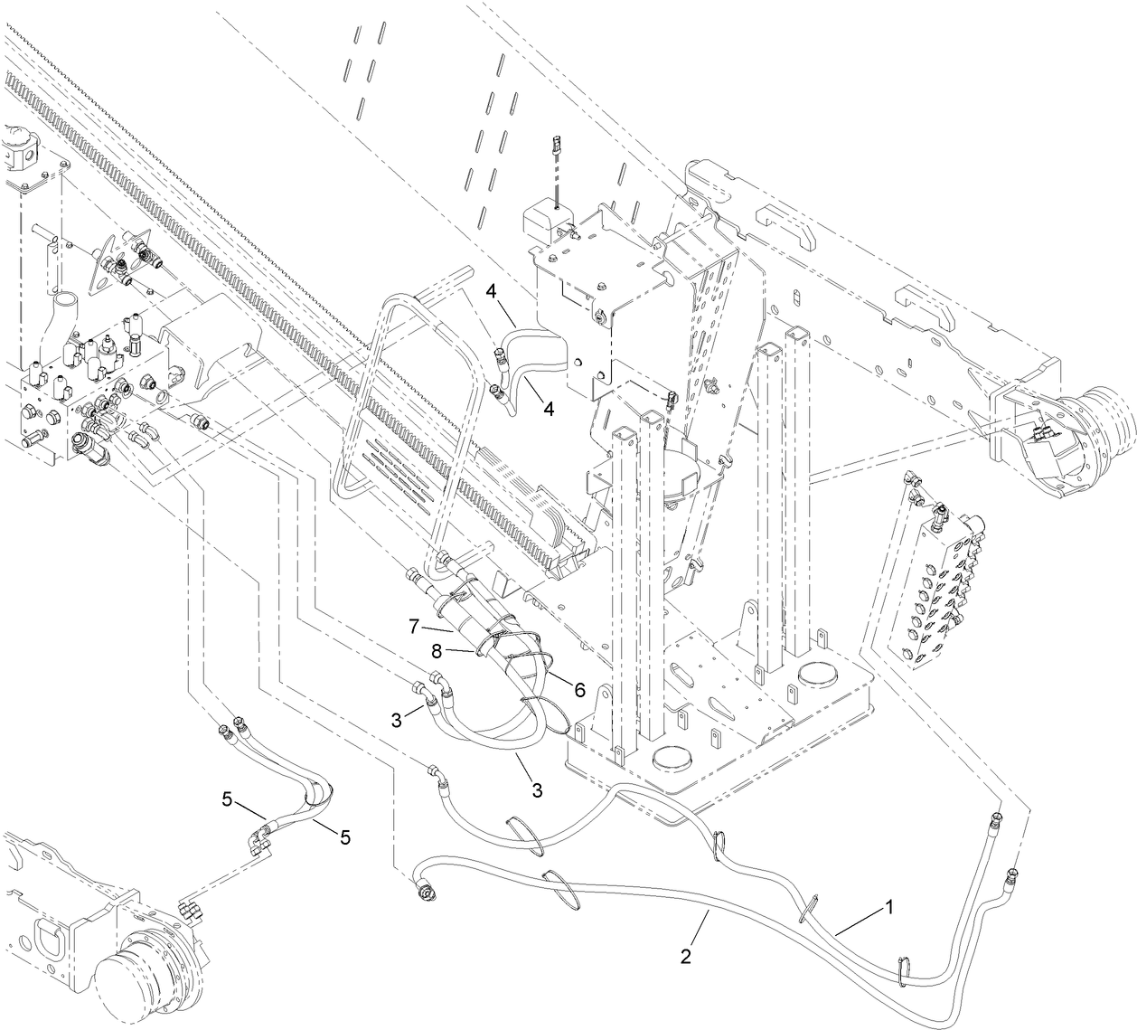 Main Frame Hydraulic Hose Assembly No. 2
