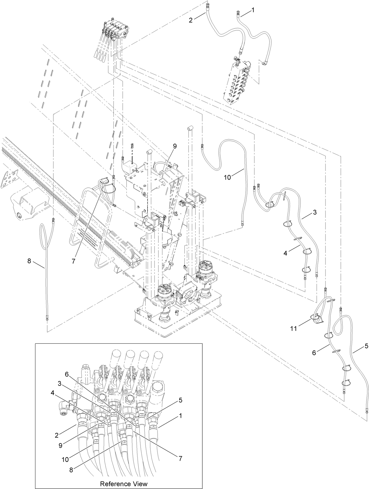 Thrust Frame Hydraulic Hose Assembly No. 3