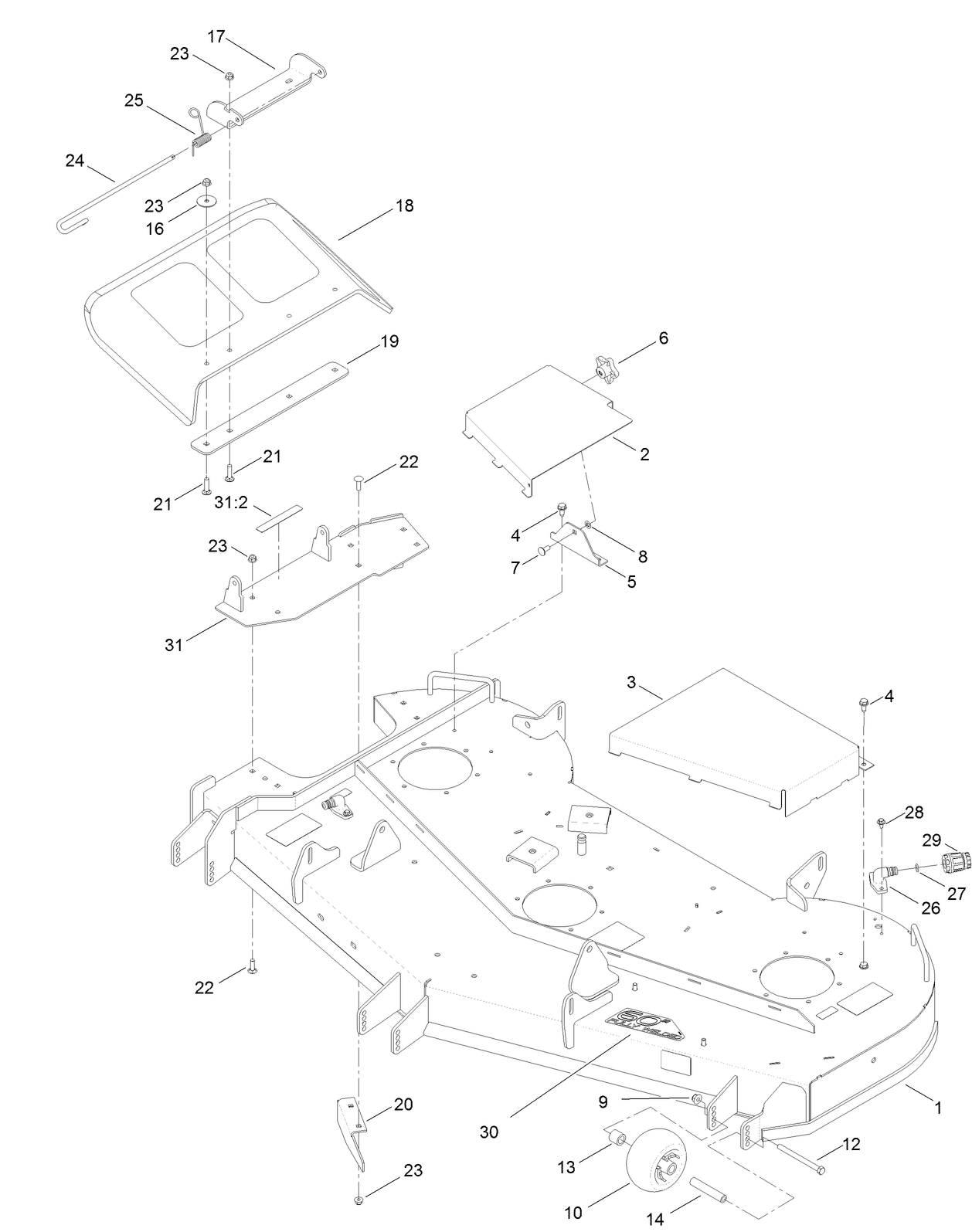 60 Inch Deck Assembly