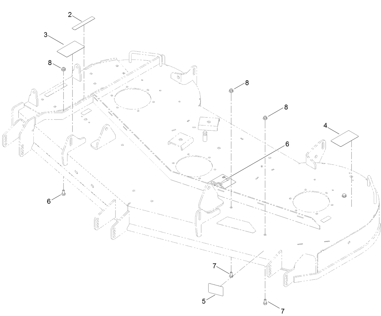 60 Inch Deck and Decal Assembly No. 127-3356