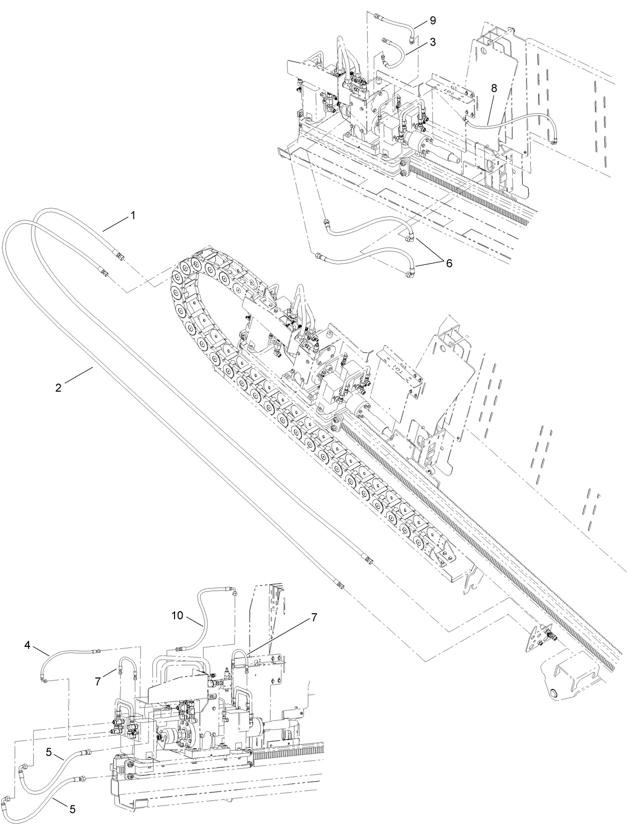 Thrust Frame Hydraulic Hose Assembly No. 1