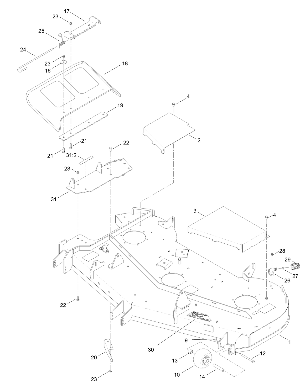 60 Inch Deck Assembly