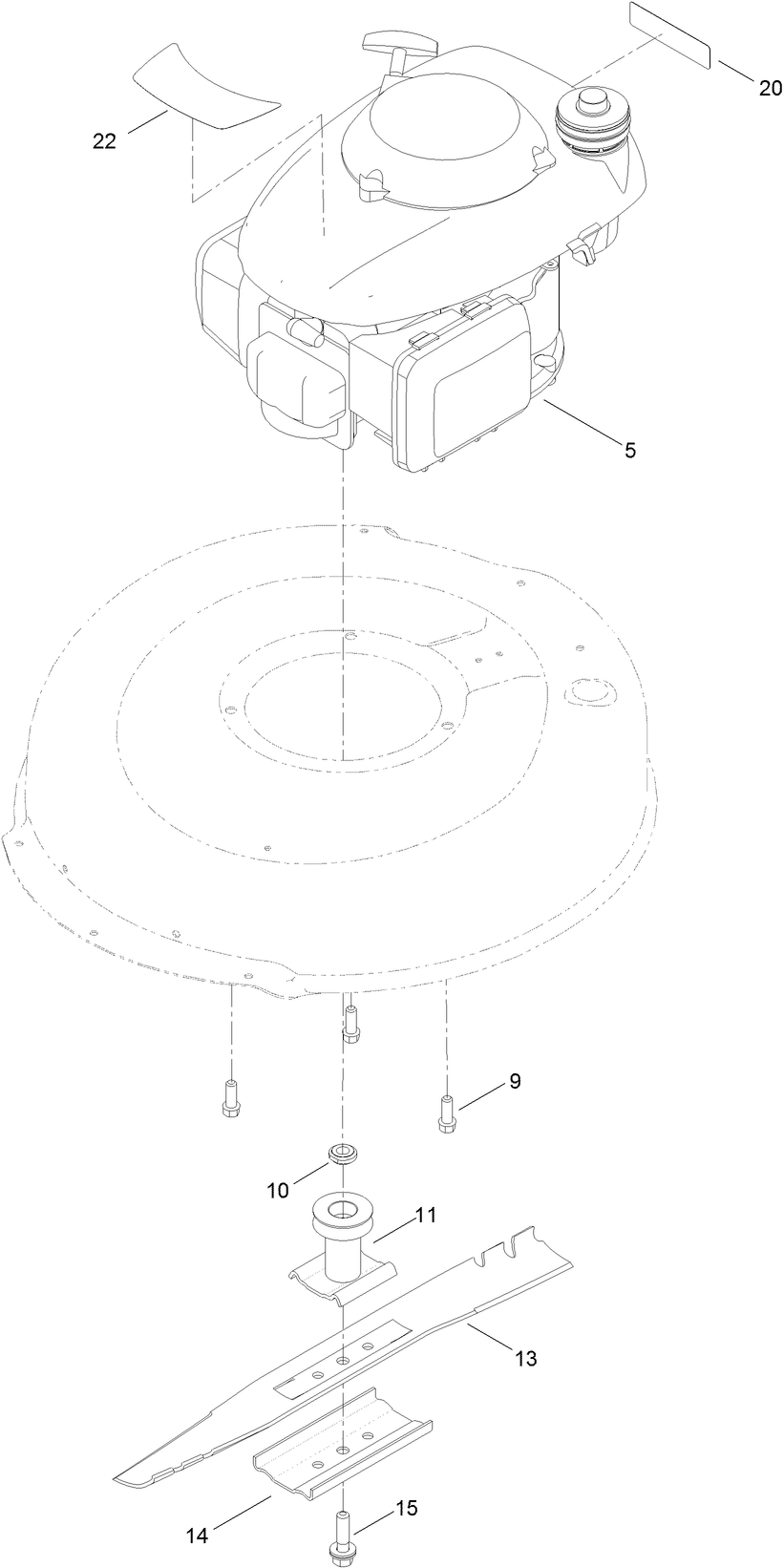 Engine and Blade Assembly