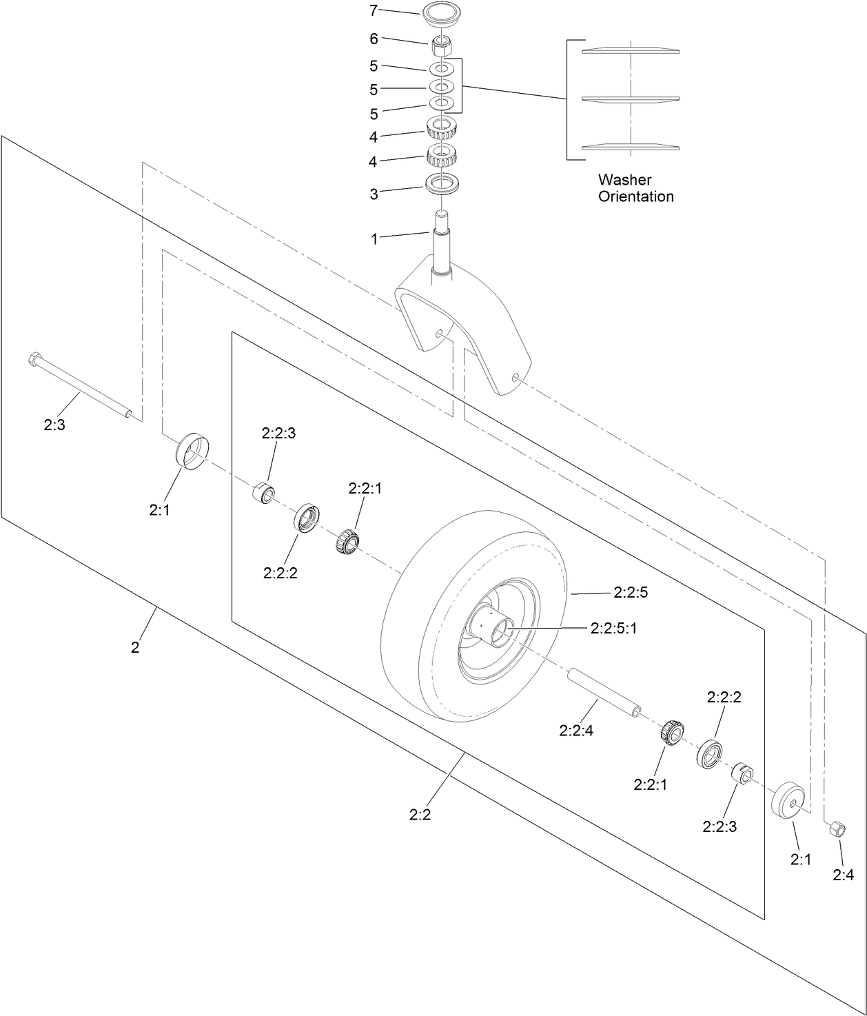 Caster Wheel and Fork Assembly