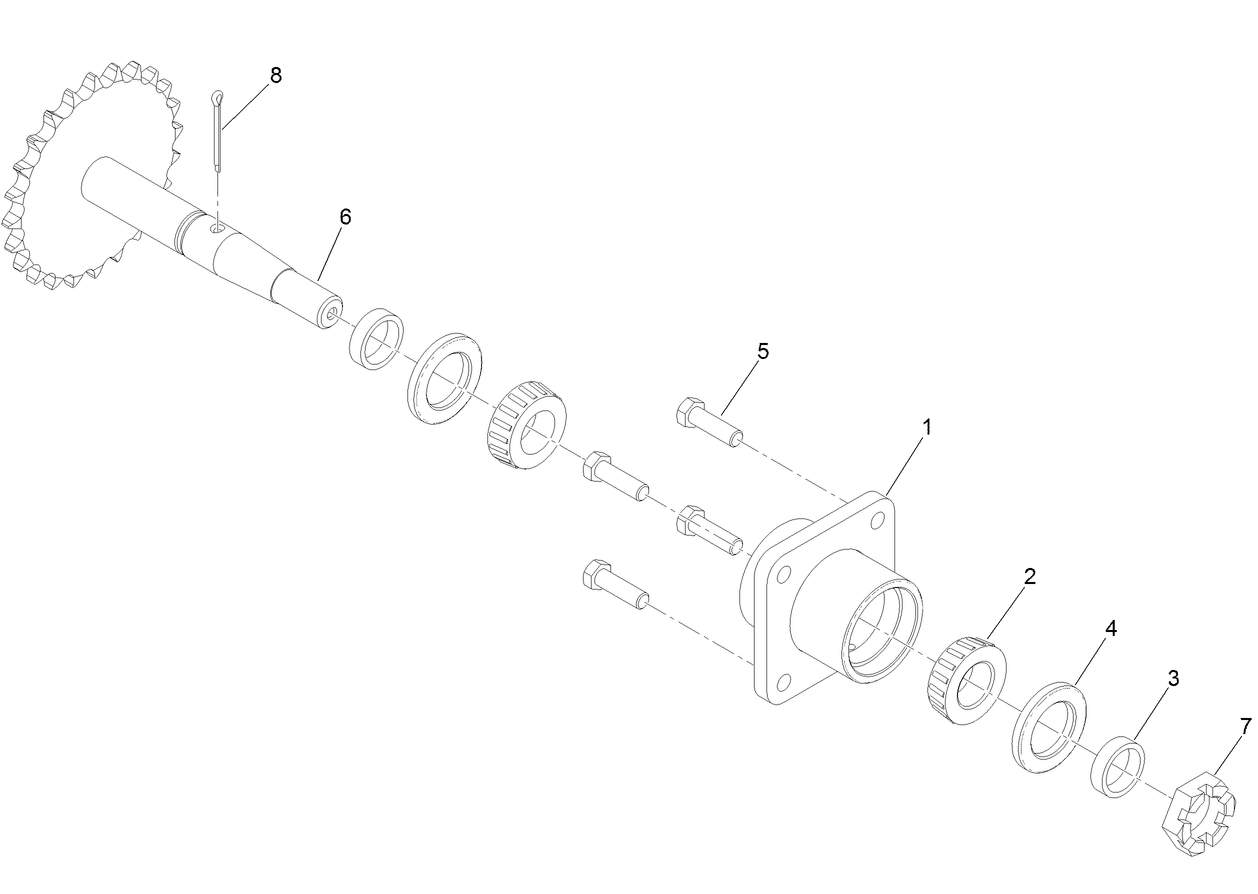 Axle and Bearing Assembly No. 116-9545