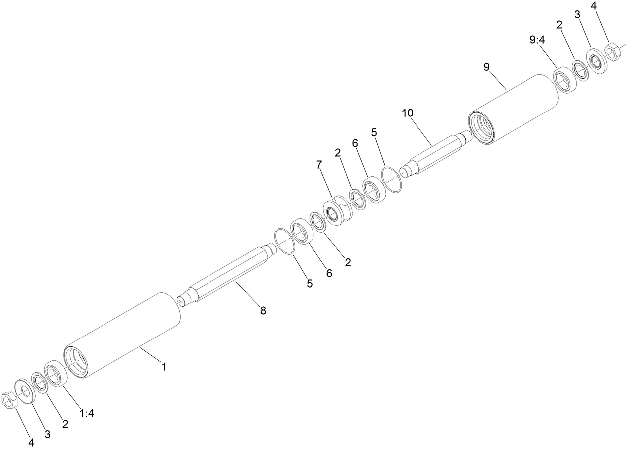 Complete Short Steering Roller Assembly No. 127-7963