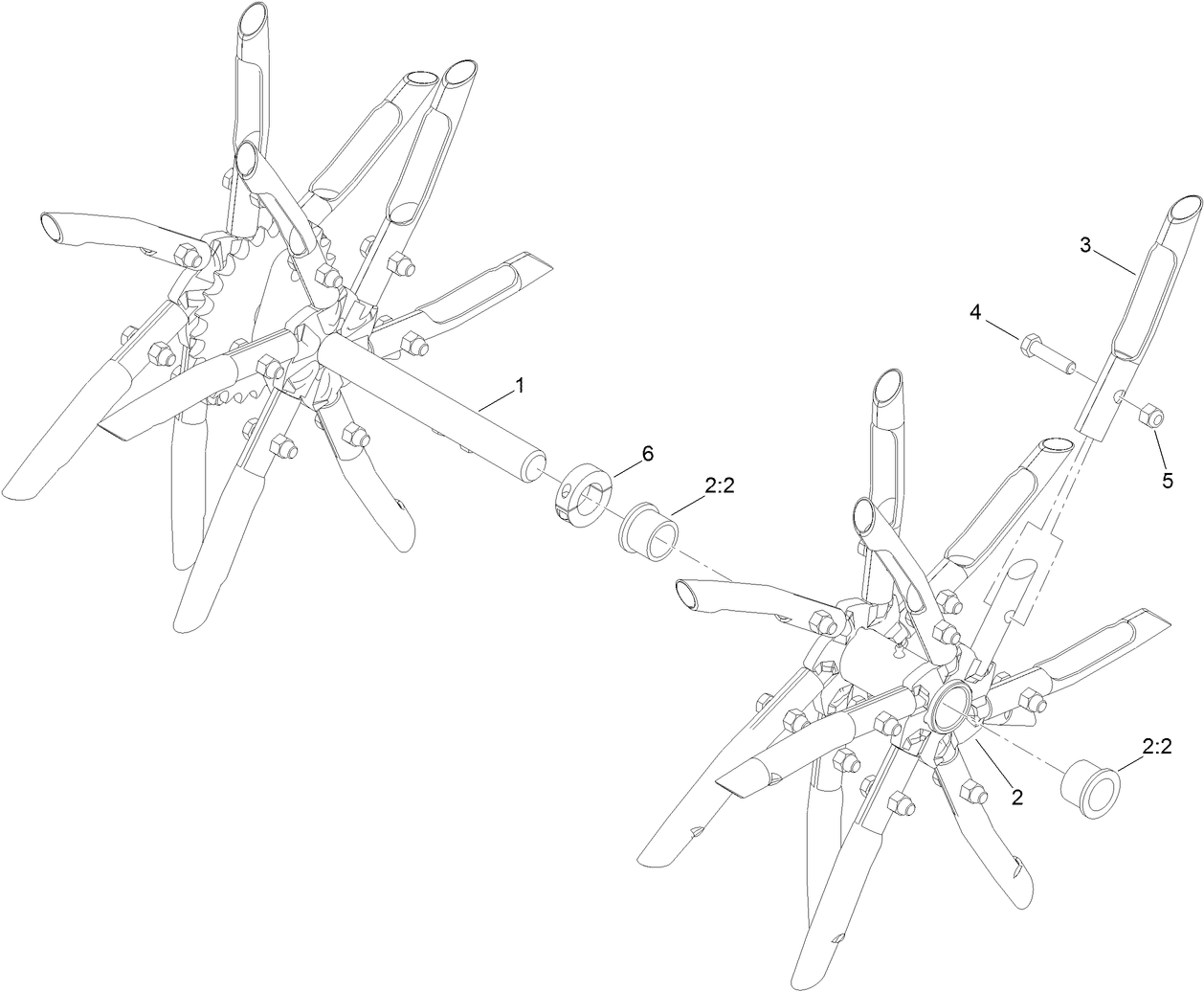 RH Tine Wheel Assembly No. 116-6738