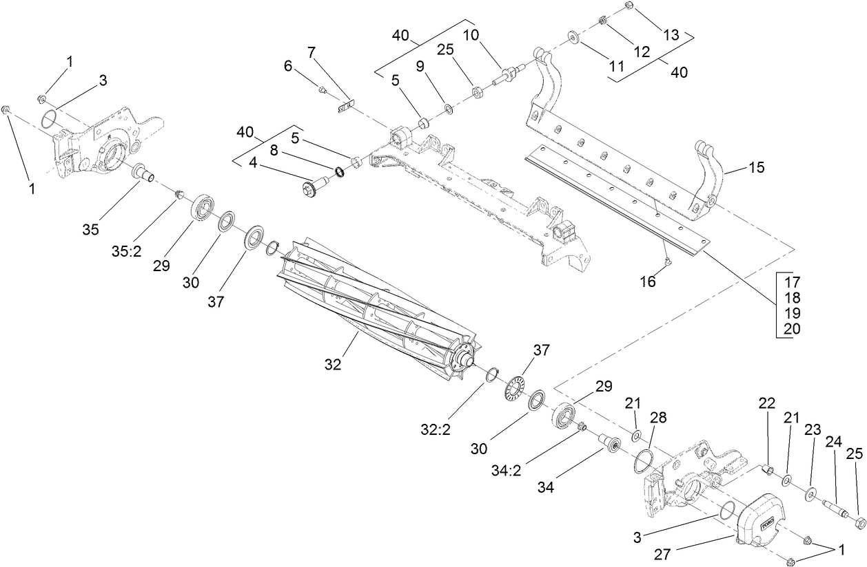 Reel and Bedbar Assembly