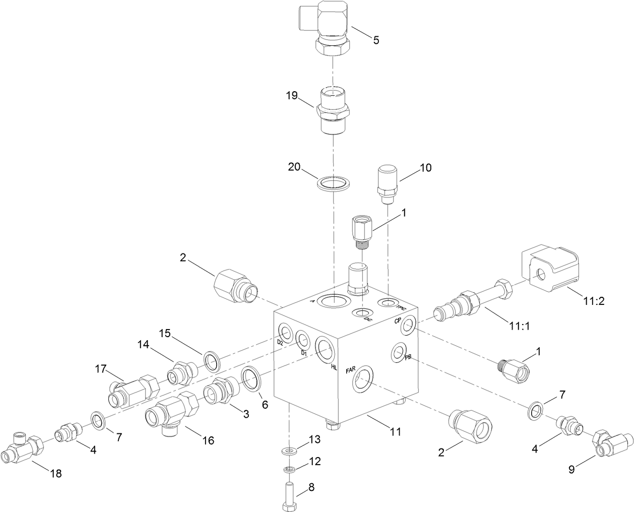 Hydraulic Transimission Manifold Assembly