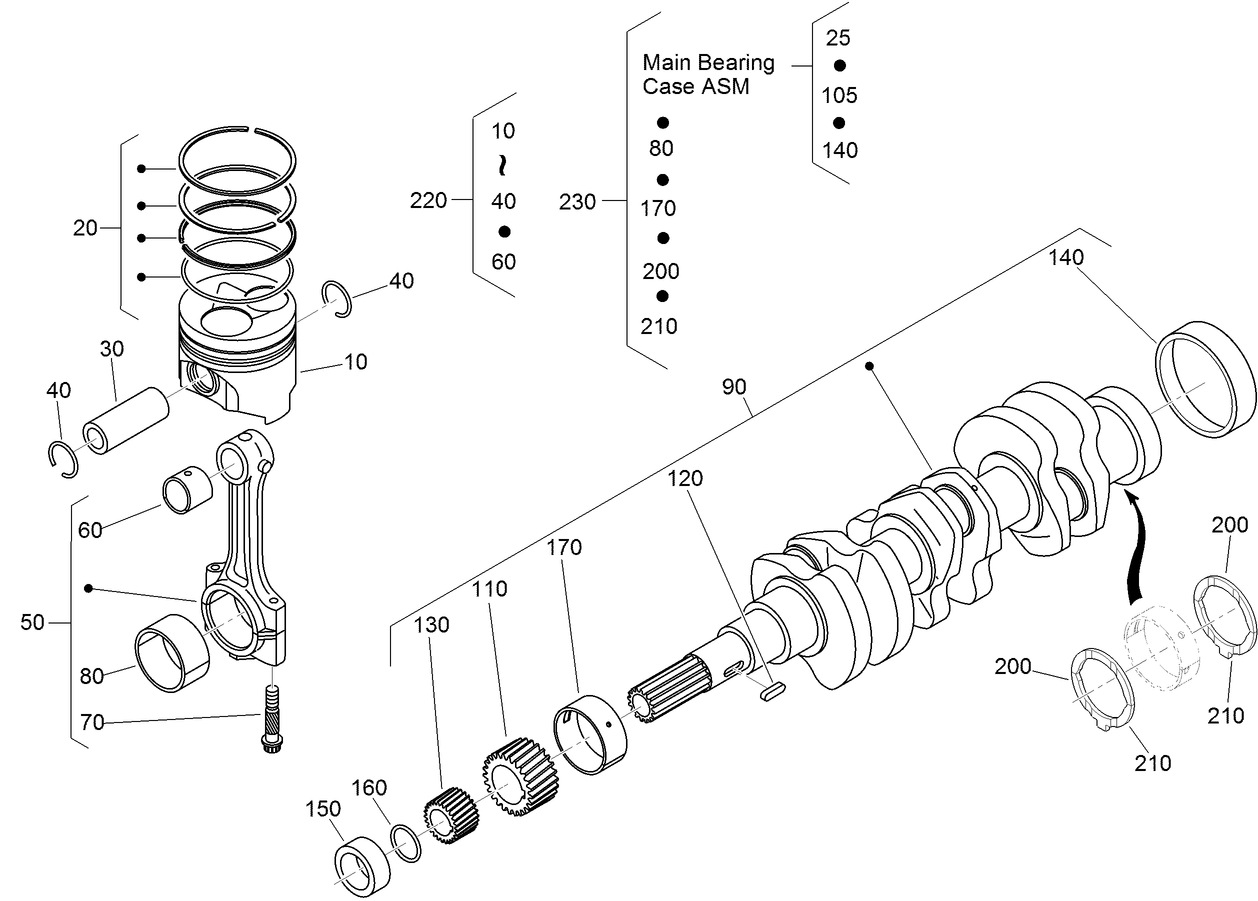 Piston and Crankshaft Assembly