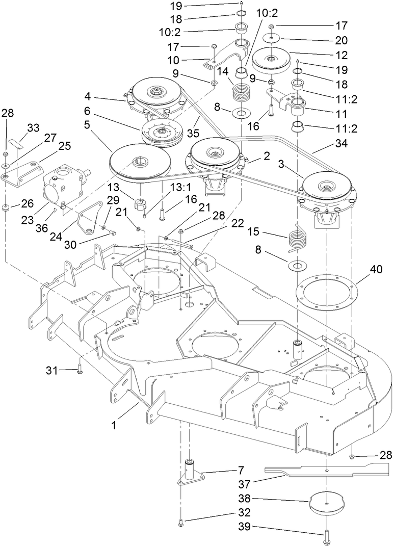 Spindle, Belt and Pulley Assembly