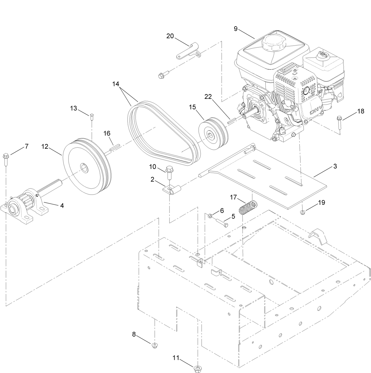 Engine and Pinion Assembly
