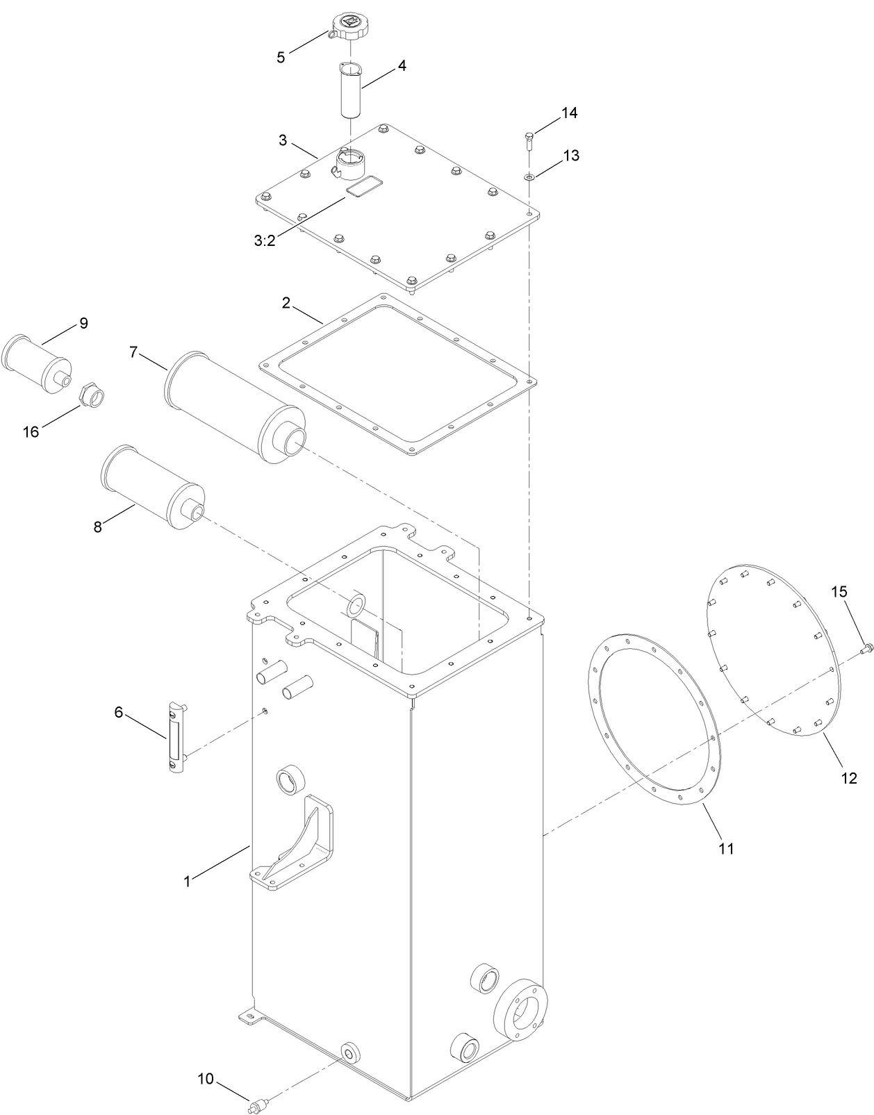Hydraulic Tank Assembly No. AU116143