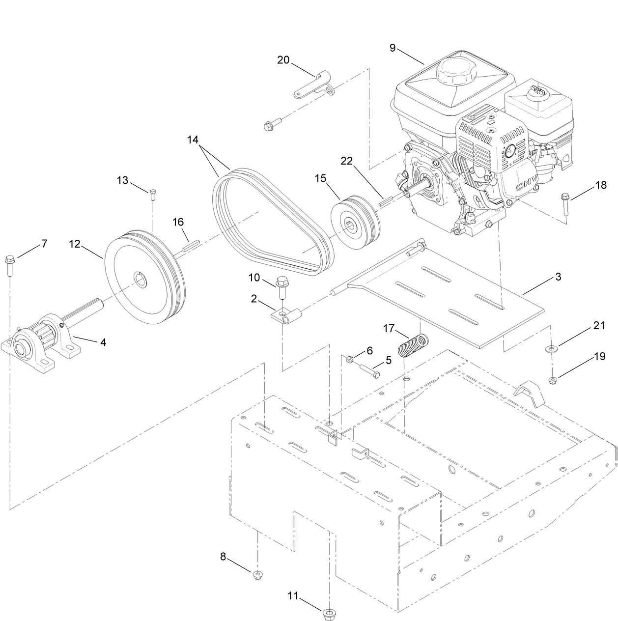 Engine and Pinion Assembly