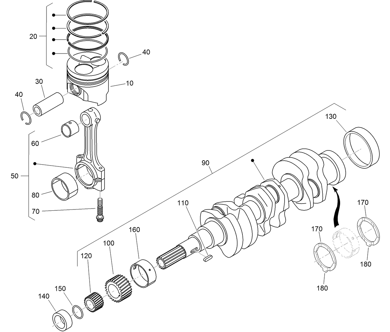 Piston and Crankshaft Assembly