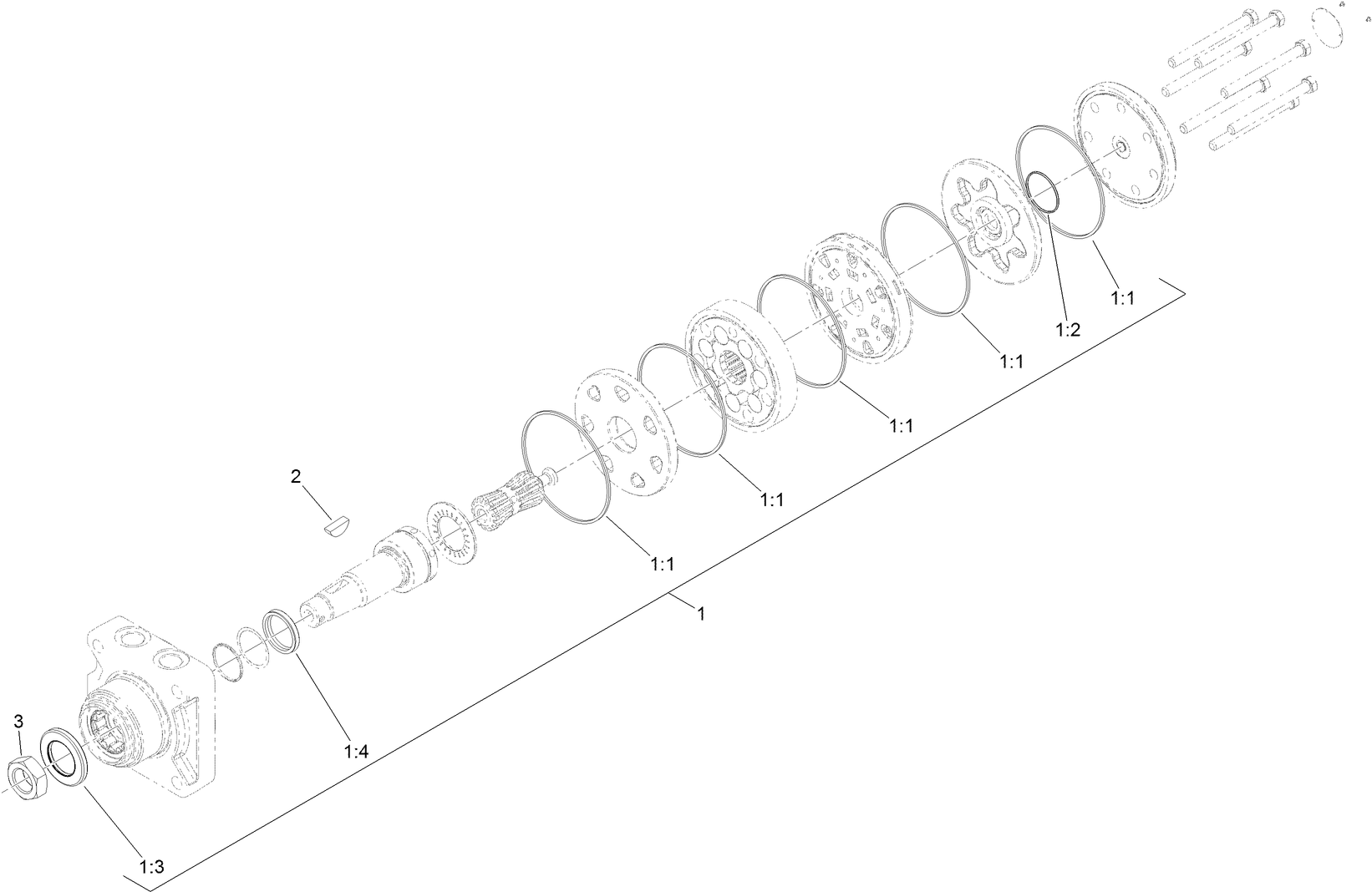 Hydraulic Wheel Motor Assembly No. 120-8486