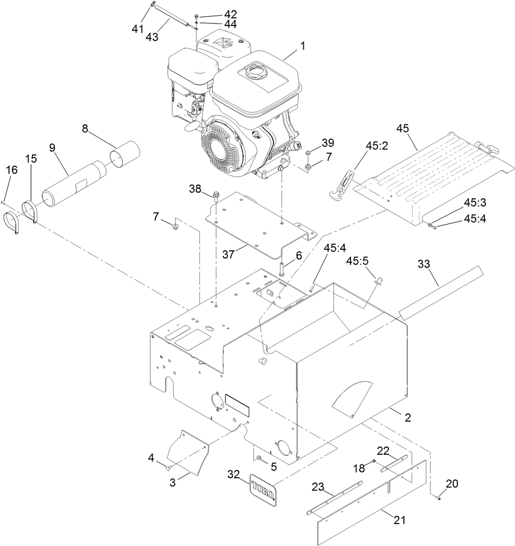 Engine and Frame Assembly
