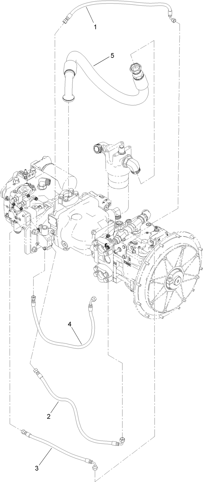 Hydraulic Pump Hose Assembly No. 2